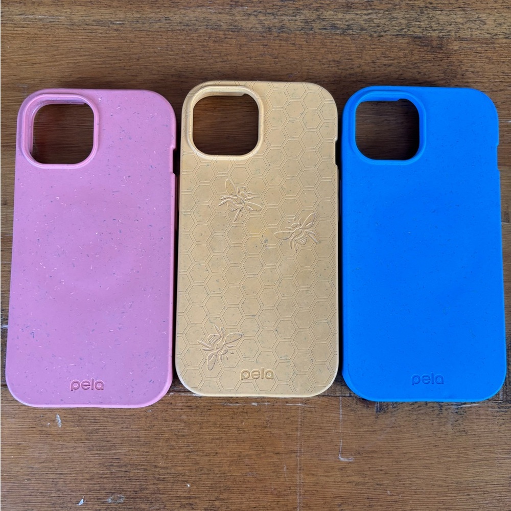 Pink and Yellow Silicone iPhone Cases Full Coverage Protection